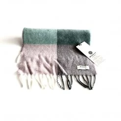 McNutt Spearmint Smoke Lambswool Scarf - Made In Donegal Ireland