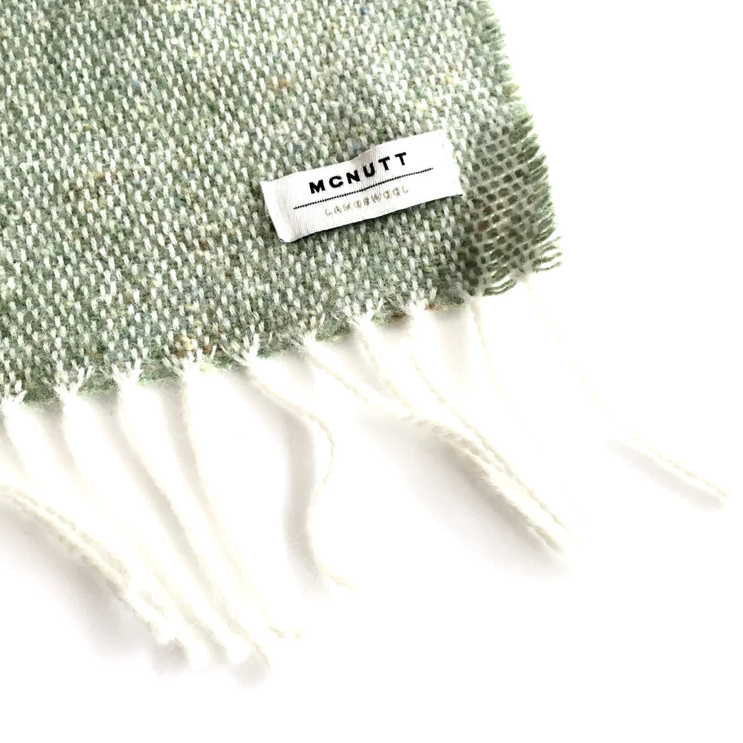 McNutt Lime Tweed Lambswool Scarf - Made In Donegal Ireland