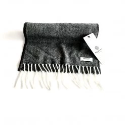 McNutt Black Lambswool Scarf - Made In Donegal Ireland