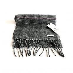 McNutt Grey Check Lambswool Scarf - Made In Donegal Ireland