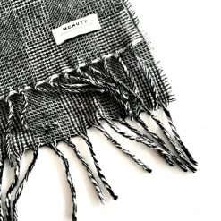 McNutt Grey Check Lambswool Scarf - Made In Donegal Ireland