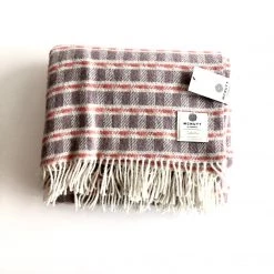 McNutt Clothing Brands Thistle Orange Collection Lambswool Throw - Handmade In Donegal Ireland