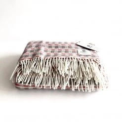 McNutt Clothing Brands Thistle Orange Collection Lambswool Throw - Handmade In Donegal Ireland