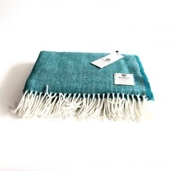 McNutt Clothing Brands Spearmint Lambswool Throw - Handmade In Donegal Ireland