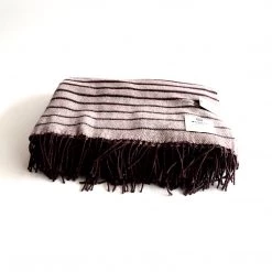 McNutt Clothing Brands Wine Ombré Lambswool Throw - Handmade In Donegal Ireland