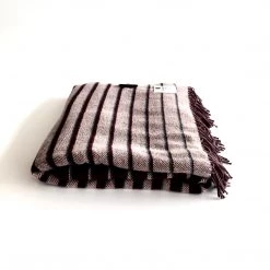 McNutt Clothing Brands Wine Ombré Lambswool Throw - Handmade In Donegal Ireland