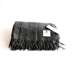 McNutt Grey Tweed Home Lambswool Throw - Handmade In Donegal Ireland