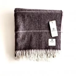 McNutt Clothing Brands Mauve Alpaca Lambswool Throw - Handmade In Donegal Ireland