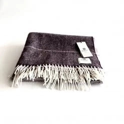 McNutt Clothing Brands Mauve Alpaca Lambswool Throw - Handmade In Donegal Ireland