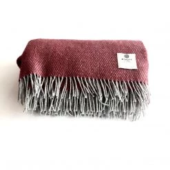 McNutt Ruby Home Lambswool Throw - Handmade In Donegal Ireland