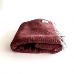 McNutt Ruby Home Lambswool Throw - Handmade In Donegal Ireland