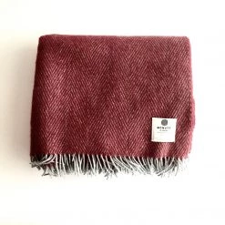 McNutt Ruby Home Lambswool Throw - Handmade In Donegal Ireland