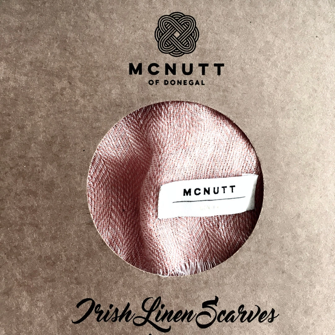 McNutt Nectarine Linen Scarf - Made In Donegal Ireland