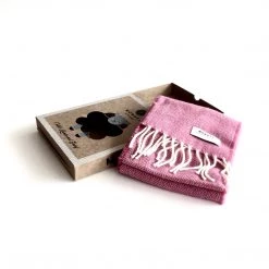 McNutt Scarves Kid’s Raspberry Rose Lambswool Scarf - Made In Donegal Ireland