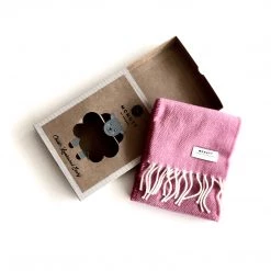 McNutt Scarves Kid’s Raspberry Rose Lambswool Scarf - Made In Donegal Ireland
