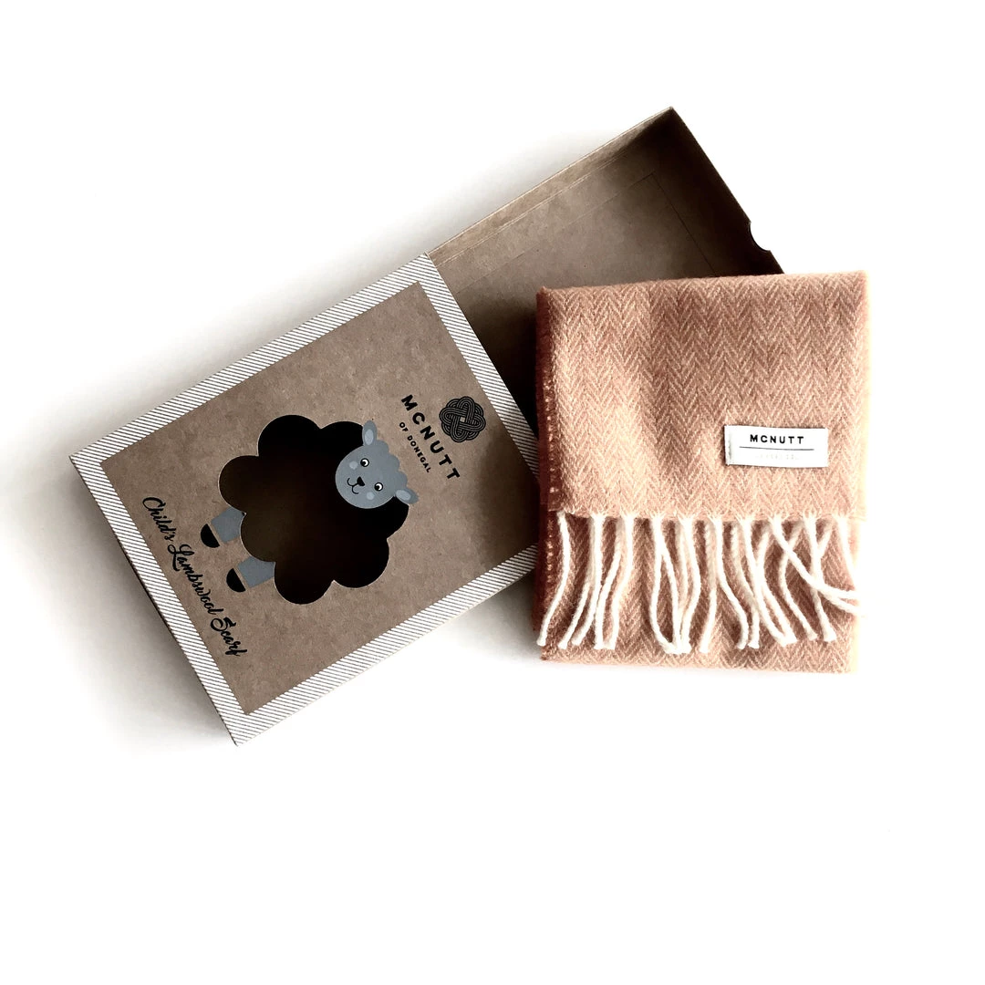 McNutt Scarves Kid’s Orange Lambswool Scarf - Made In Donegal Ireland