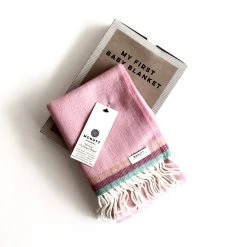 McNutt Flamingo First Baby Blanket - Handmade In Donegal Ireland