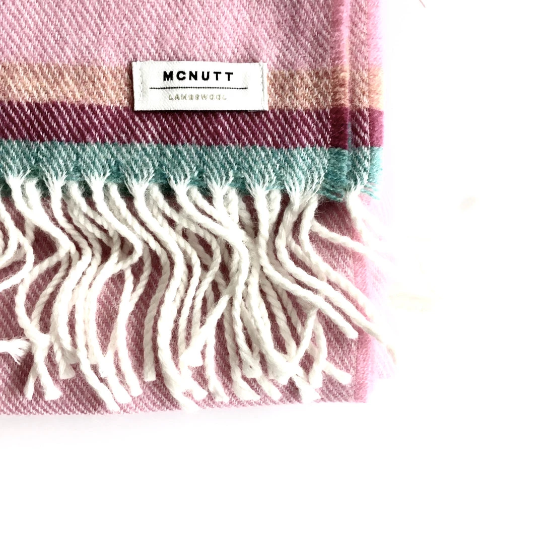 McNutt Flamingo First Baby Blanket - Handmade In Donegal Ireland