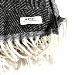 McNutt Charcoal First Baby Blanket - Handmade In Donegal Ireland