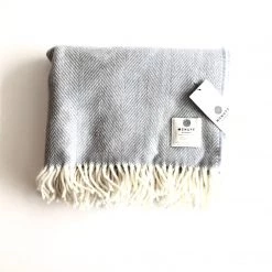 McNutt Clothing Brands Grey Mini Blanket - Handmade In Donegal Ireland