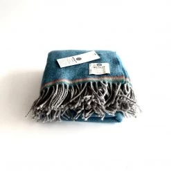 McNutt Sea Blue Mini Blanket - Handmade In Donegal Ireland