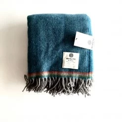 McNutt Sea Blue Mini Blanket - Handmade In Donegal Ireland