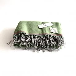 McNutt Green Mini Blanket - Handmade In Donegal Ireland