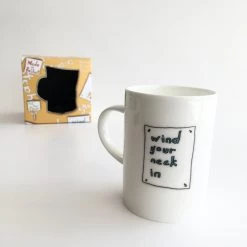 Wrapped UP Belfast WIND YOUR NECK IN - Belfast - Slang - Humorous - Bone - China - Mug