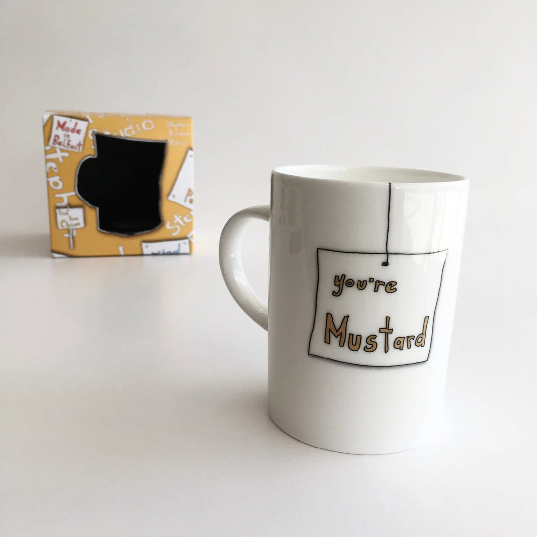 Wrapped UP Belfast YOU'RE MUSTARD - Belfast - Slang - Humorous - Bone - China - Mug