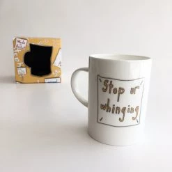 We Have It Wrapped UP All Mugs STOP YOUR WHINGING - Belfast - Slang - Humorous - Bone - China - Mug