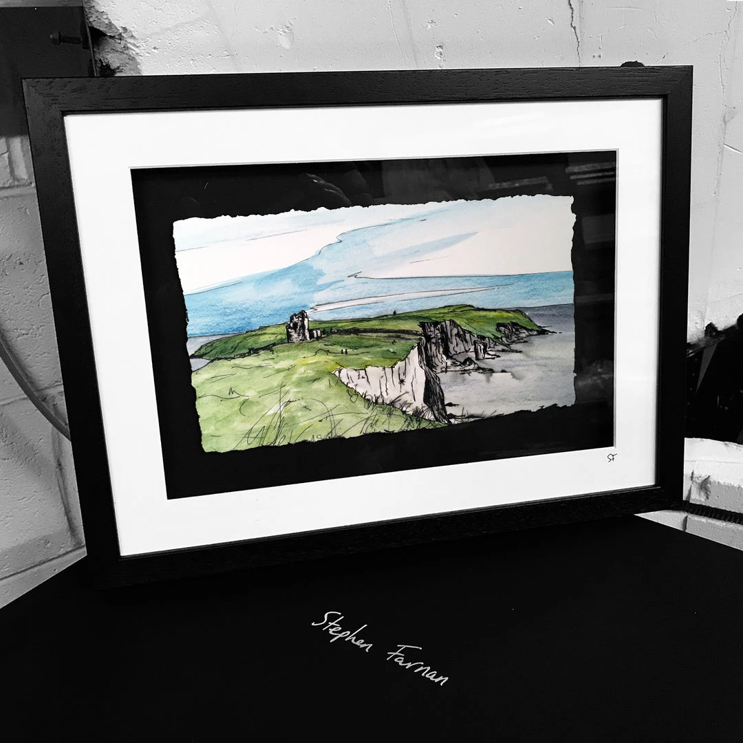 Stephen Farnan Studio OLD KINSALE HEAD - Headland Golf Cliffs County Cork By Stephen Farnan