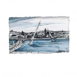 Stephen Farnan Studio THE PEACE BRIDGE, DERRY - River Foyle Walled City County Derry By Stephen Farnan