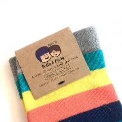 Polly & Andy MULTICOLOURED STRIPED SOCKS - Bamboo Socks Made In Ireland
