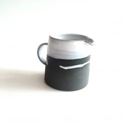 Paul Maloney BABY JUG - Beautiful Handmade Irish Pottery - Black Stoneware With White Glaze All Pottery