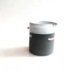 Paul Maloney CREAMER - Beautiful Handmade Irish Pottery - Black Stoneware With White Glaze