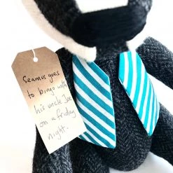 Pieces Of Great Seamus - Handmade Teddy Badger - Looking For A New Home! Heritage Gifts