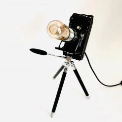 RETRO Lighting Vintage Camera Lamp & Floor Tripod