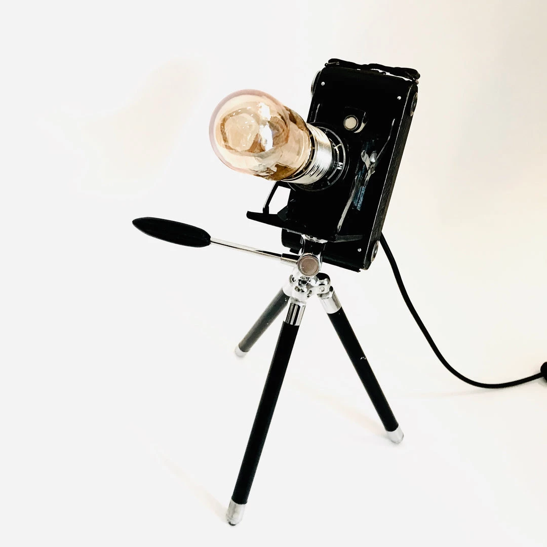 RETRO Lighting Vintage Camera Lamp & Floor Tripod