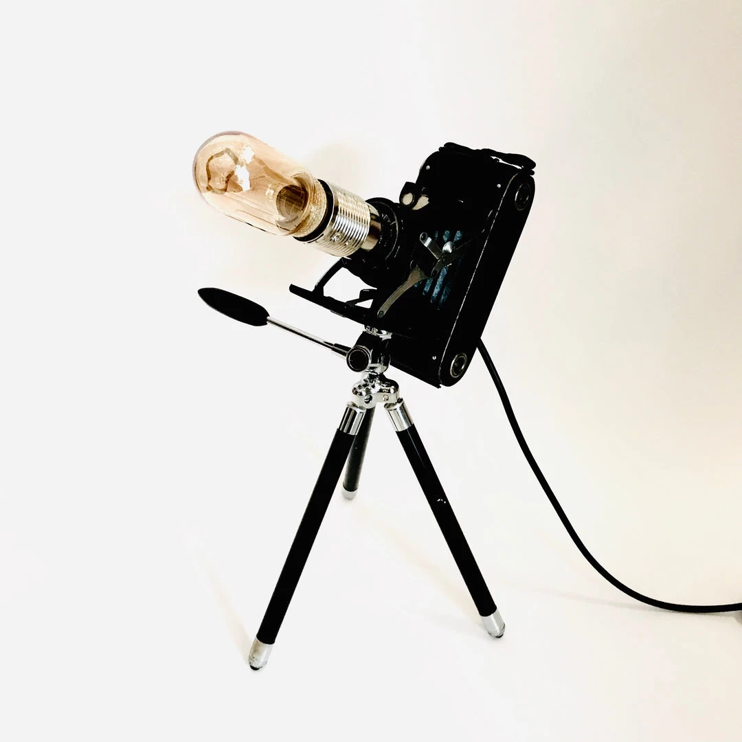 RETRO Lighting Vintage Camera Lamp & Floor Tripod