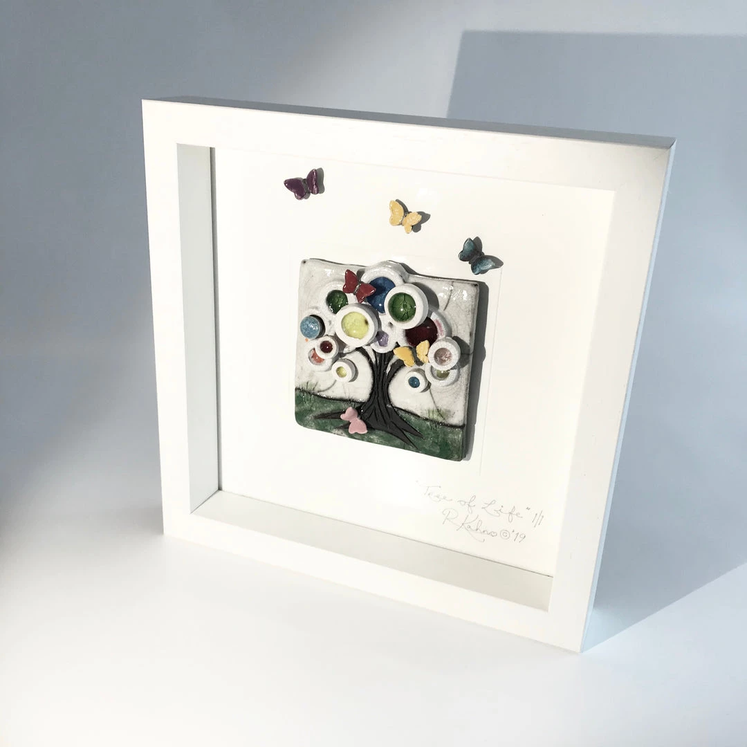 Rebeka Kahn Art TREE OF LIFE - Raku Ceramic Art By Rebeka Kahn