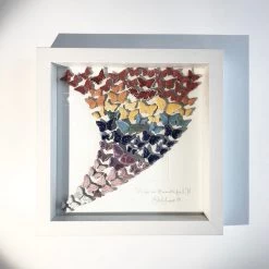 Rebeka Kahn Art BUTTERFLY BUTTERFLIES - Large - Raku Ceramic Art By Rebeka Kahn Ceramic Wall Art
