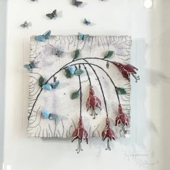 Rebeka Kahn Art Ceramic Wall Art FUCHSIA - Raku Ceramic Art By Rebeka Kahn