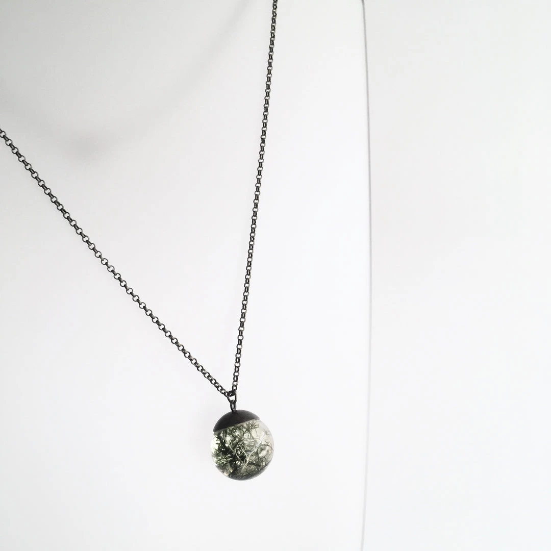 Ruby Robin FOREST MOSS Pendant Necklace