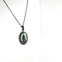 Ruby Robin FOREST FERN Pendant Necklace