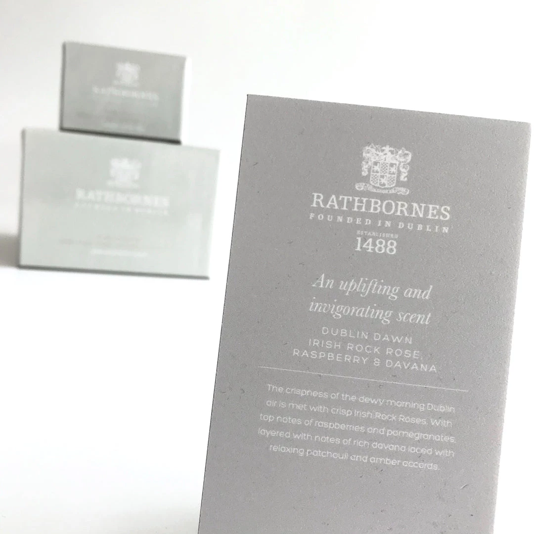 Rathbornes 1488 DUBLIN DAWN - Irish Rock Rose, Raspberry And Davana - Made In Ireland Home Accessories