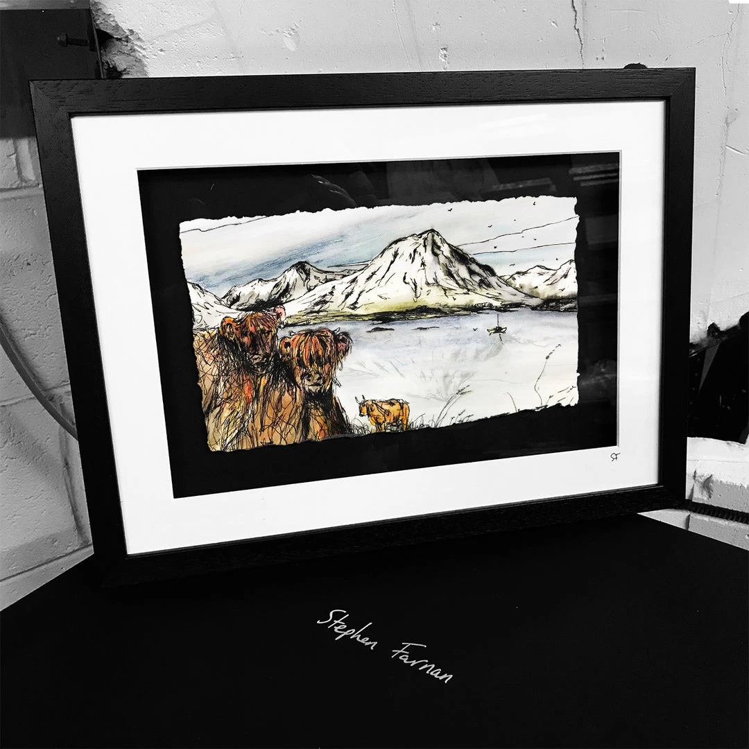 Stephen Farnan Studio THE SCOTTISH HIGHLANDS - Scottish Highlands Mountains Britain By Stephen Farnan Made In Ireland