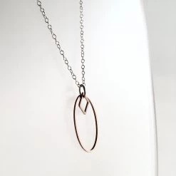 Starling Bridge Geometric Silver + Brass Necklace - Made In Belfast