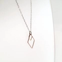 Starling Bridge Necklace Geometric Silver + Brass Made In Ireland Necklaces