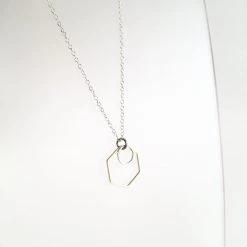 Starling Bridge Necklaces Geometric Silver + Brass Necklace Made In Ireland