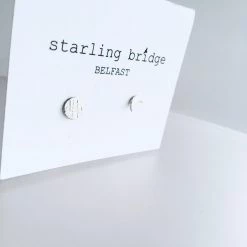 Starling Bridge Earrings Textured Silver Random Cut Studs